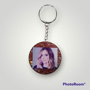 Ruelle Orange Glitter Keychain (Z155)